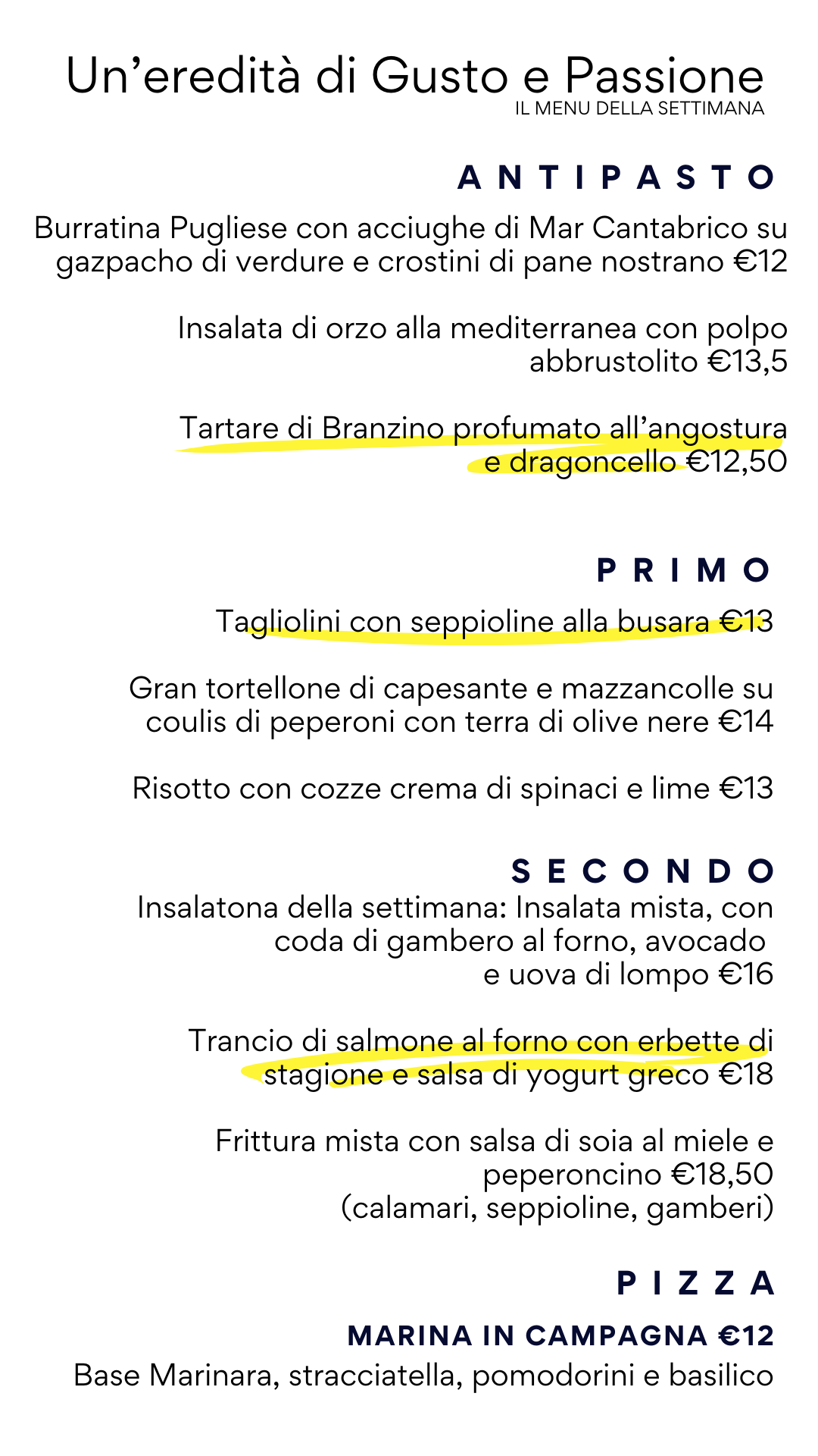 menu 12-07 Ristorante Hotel Emi Pizza